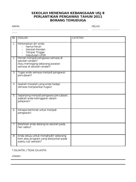 Contoh Soalan Dan Jawapan Temuduga Guru Image