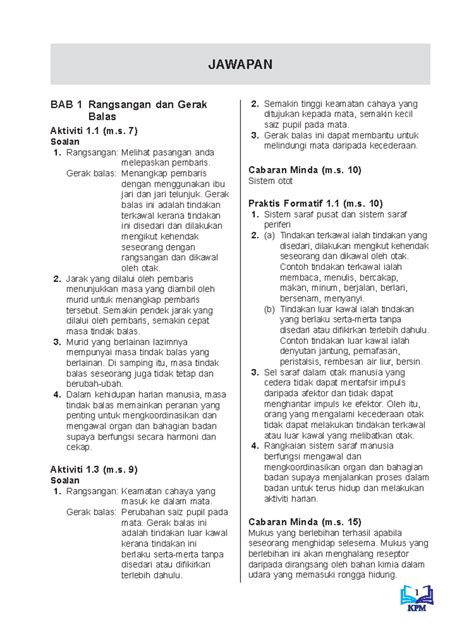 Jawapan Buku Teks Sains Tingkatan 3 Bahasa Inggeris Image