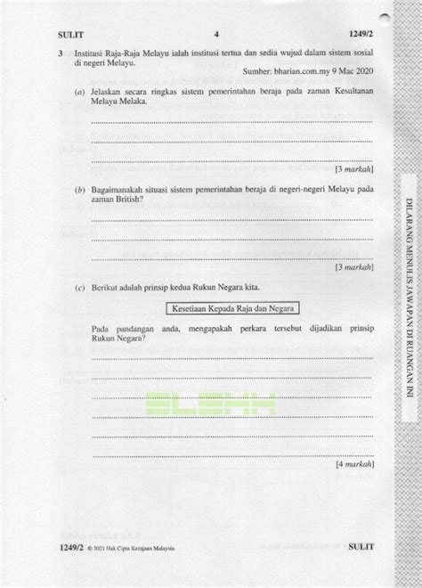 Soalan Bocor Spm 2021 Sejarah Image