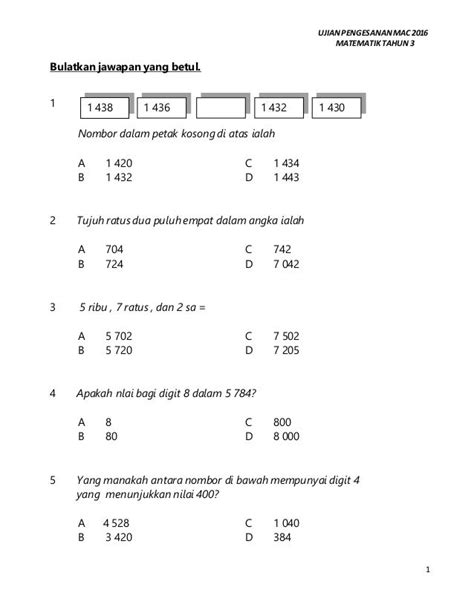 Soalan Ppt Matematik Tingkatan 3 Kssm Image