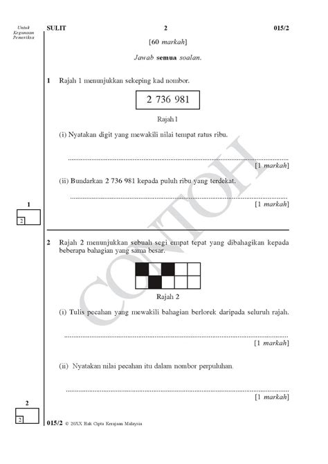 Soalan Upsr Matematik Pdf Image